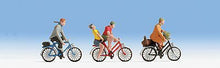 Load image into Gallery viewer, Noch 15898 HO Scale Cyclists -- 4 People &amp; 3 Bicycles