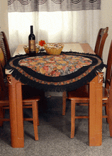 Load image into Gallery viewer, Tache Country Rustic Floral Black Midnight Awakening Tablecloth (3089BL)