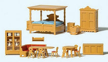 Load image into Gallery viewer, Preiser 17710 HO Scale Country House Furniture Set -- Assembled