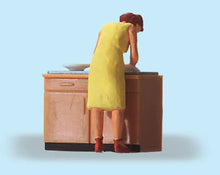 Load image into Gallery viewer, Preiser 28145 HO Scale People At Home -- Woman Doing Dishes