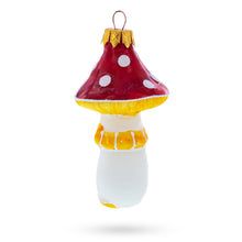 Load image into Gallery viewer, Mushroom with Red Cap and White Dots Glass Christmas Ornament