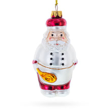 Load image into Gallery viewer, Santa the Cook Glass Christmas Ornament
