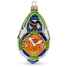 Load image into Gallery viewer, Traditional German Cuckoo Clock with Roman Numeral Glass Christmas Ornament
