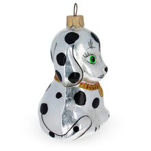 Load image into Gallery viewer, Dalmatian Puppy with Green Eyes Glass Christmas Ornament