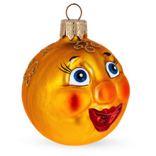 Load image into Gallery viewer, Kolobok, the Folk Tale Hero, Mini Glass Christmas Ornament
