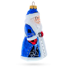 Load image into Gallery viewer, Santa Claus in Blue Robe Father Frost Glass Christmas Ornament