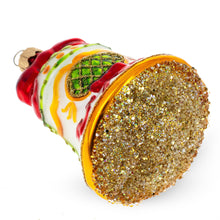 Load image into Gallery viewer, Decorated Bell Glass Christmas Ornament