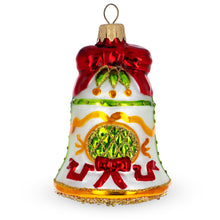 Load image into Gallery viewer, Decorated Bell Glass Christmas Ornament