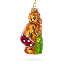 Load image into Gallery viewer, Monkey with Wine Bottle Glass Christmas Ornament