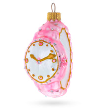 Load image into Gallery viewer, Elegant Pink Wristwatch Glass Christmas Ornament