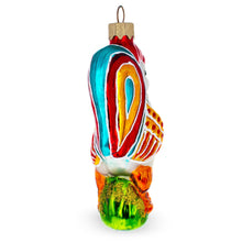 Load image into Gallery viewer, Colorful Rooster Glass Christmas Ornament