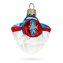Load image into Gallery viewer, Tractor Style Aircraft Flying Above Clouds Mini Glass Christmas Ornament