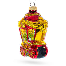 Load image into Gallery viewer, Glittered Royal Coach Glass Christmas Ornament