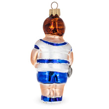 Load image into Gallery viewer, Fit Bodybuilder Exercising Glass Christmas Ornament