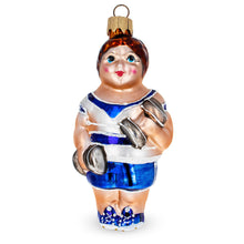 Load image into Gallery viewer, Fit Bodybuilder Exercising Glass Christmas Ornament