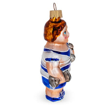 Load image into Gallery viewer, Fit Bodybuilder Exercising Glass Christmas Ornament
