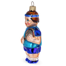 Load image into Gallery viewer, Tennis Player Glass Christmas Ornament