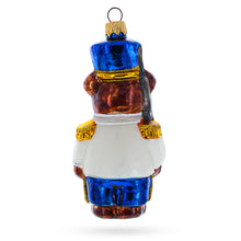 Load image into Gallery viewer, Nutcracker Bear Glass Christmas Ornament