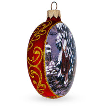 Load image into Gallery viewer, Vintage Style Girl and the Deer Decoupage Glass Christmas Ornament