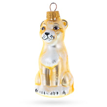 Load image into Gallery viewer, Standing Leopard Glass Christmas Ornament