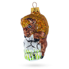 Load image into Gallery viewer, Bison Glass Christmas Ornament