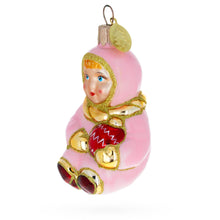 Load image into Gallery viewer, Toddler Girl in Pink Glass Christmas Ornament