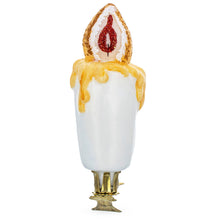 Load image into Gallery viewer, Candle Clip on Glass Christmas Ornament