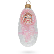 Load image into Gallery viewer, Newborn Baby Girl Glass Christmas Ornament