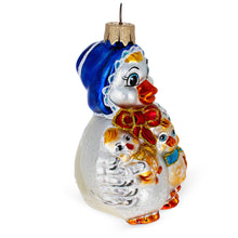Load image into Gallery viewer, Mother Goose with Ducklings Glass Christmas Ornament