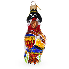 Load image into Gallery viewer, Pirate Parrot Glass Christmas Ornament