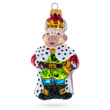 Load image into Gallery viewer, Bull the King Glass Christmas Ornament