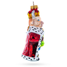 Load image into Gallery viewer, Bull the King Glass Christmas Ornament