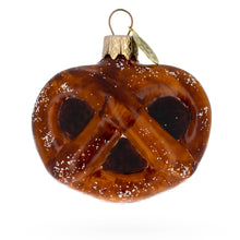 Load image into Gallery viewer, Salty Pretzel Mini Glass Christmas Ornament