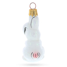 Load image into Gallery viewer, White Bunny Rabbit Glass Christmas Ornament