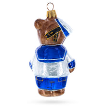 Load image into Gallery viewer, Bear the Sailor Glass Christmas Ornament