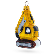Load image into Gallery viewer, Yellow Excavator Glass Christmas Ornament