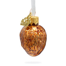 Load image into Gallery viewer, Shiny Walnut Mini Glass Christmas Ornament