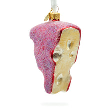 Load image into Gallery viewer, Cheese Slice Glass Christmas Ornament