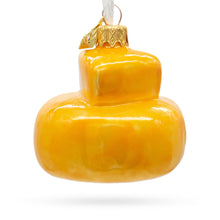 Load image into Gallery viewer, Cheese Head Mini Glass Christmas Ornament
