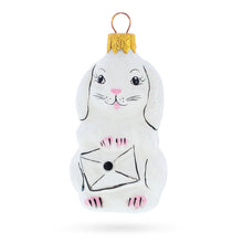 Load image into Gallery viewer, Winter Bunny with Letter Glass Ornaments
