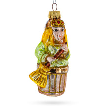 Load image into Gallery viewer, Baba Yaga Folk Tale Character Glass Christmas Ornament