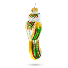Load image into Gallery viewer, Rainbow-Tailed Parrot Glass Christmas Ornament