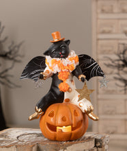 Load image into Gallery viewer, Clowning Cat on Jack | Halloween Decor | Bethany Lowe