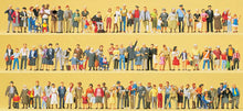 Load image into Gallery viewer, Preiser 13002 HO Scale Pedestrians - Bulk Set -- On Streets &amp; Squares