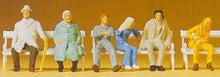 Load image into Gallery viewer, Preiser 14004 HO Scale Passengers -- Seated w/Bench