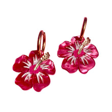 Load image into Gallery viewer, Hibiscus Flower Acrylic Earrings