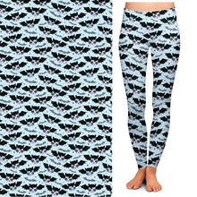 Load image into Gallery viewer, "Battylicious" Leggings by Miss Fluff x Lipstick &amp; Chrome BLUE