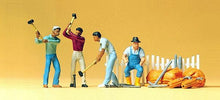 Load image into Gallery viewer, Preiser 20264 HO Scale Circus -- Stake Driving Gang &amp; Seated Wagon/Truck Driver