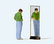 Load image into Gallery viewer, Preiser 28161 HO Scale Man Trying On Pants w/Mirror