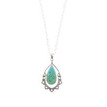 Load image into Gallery viewer, Lace Turquoise and Sterling Silver Necklace